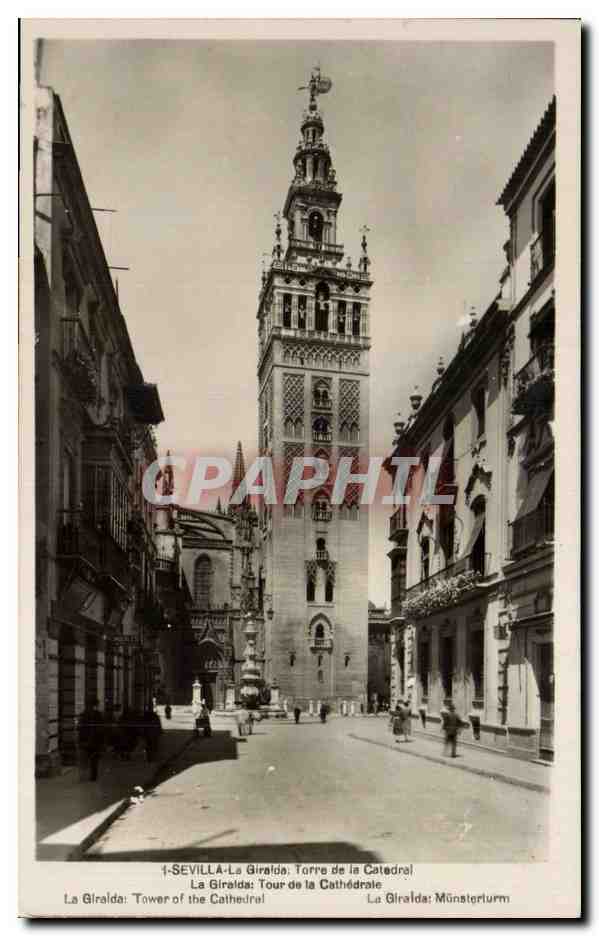 CPA Espagne Espana Sevilla La Giralda Torre de la catedral