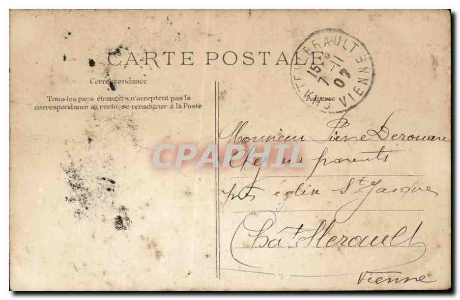 CPA Sainte Adresse Boulevard Felix Faure — Rückseite