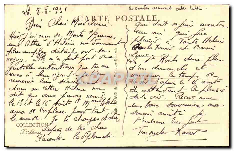 CPA Strasbourg Vue prise des ponts couverts — Verso