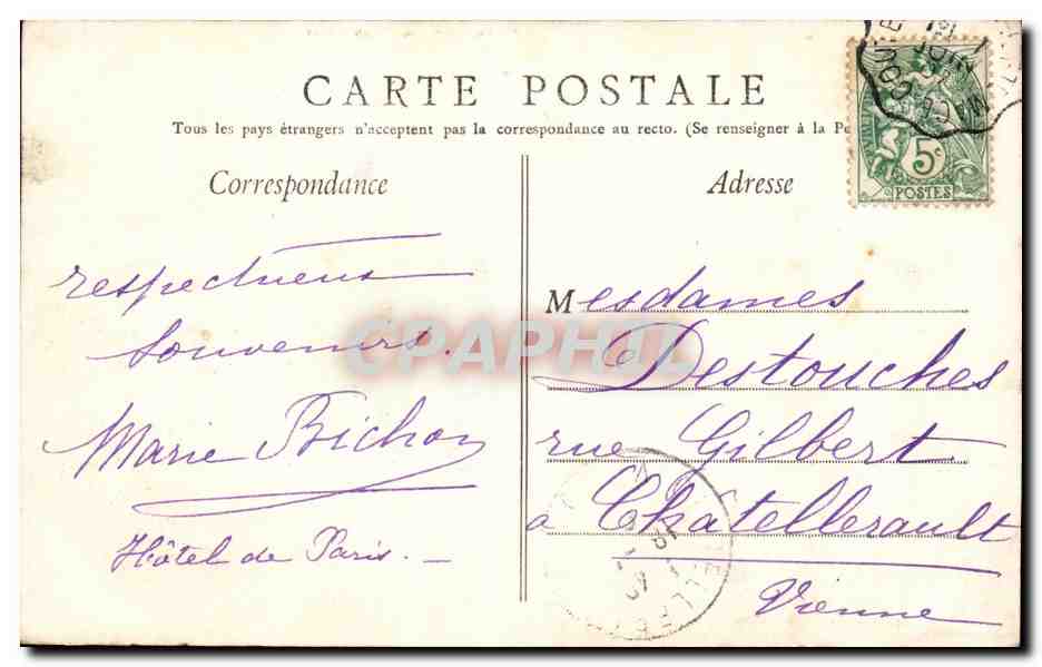 CPA Bagnoles de l orne Nouvel hotel et dependances — Rückseite