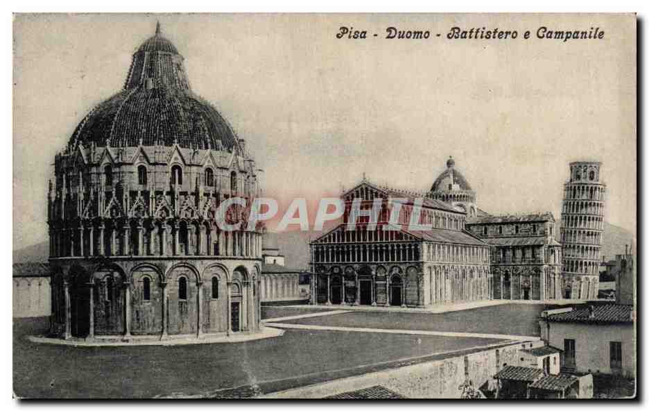 CPA Italie Italia Pisa Battistero e Campanile