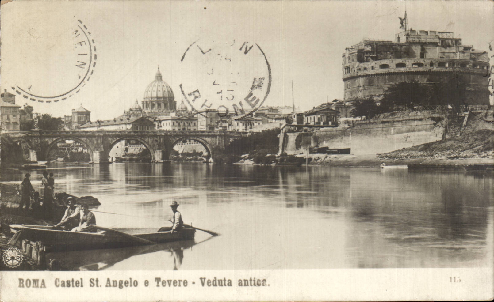 CPA Italie Italia Castel St Angelo e Teverre Veduta antica