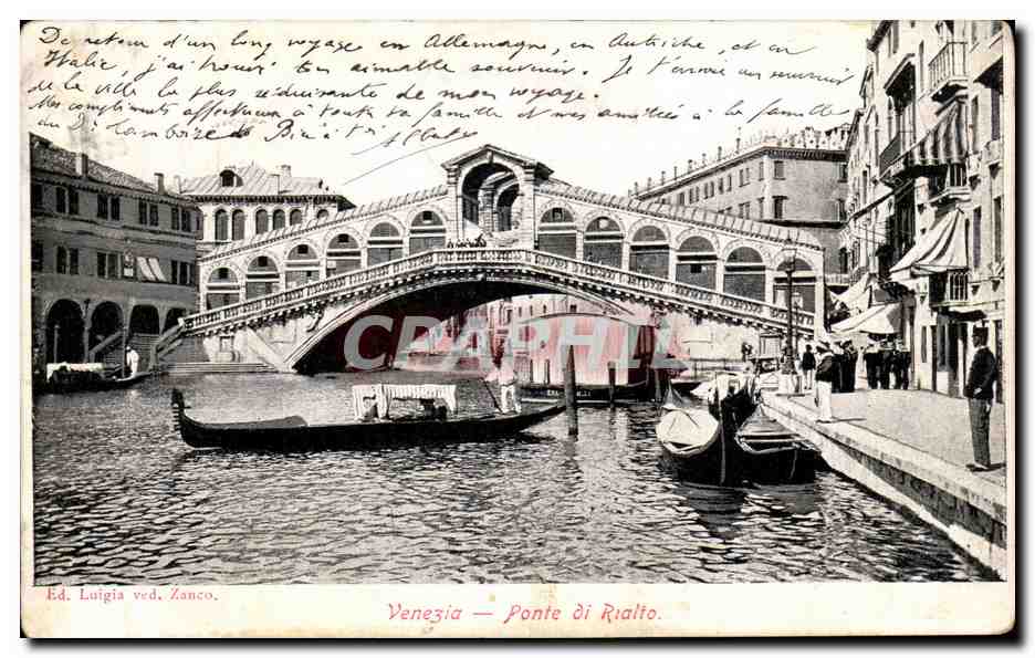 CPA Italie Italia Venezia Ponte di Rialto