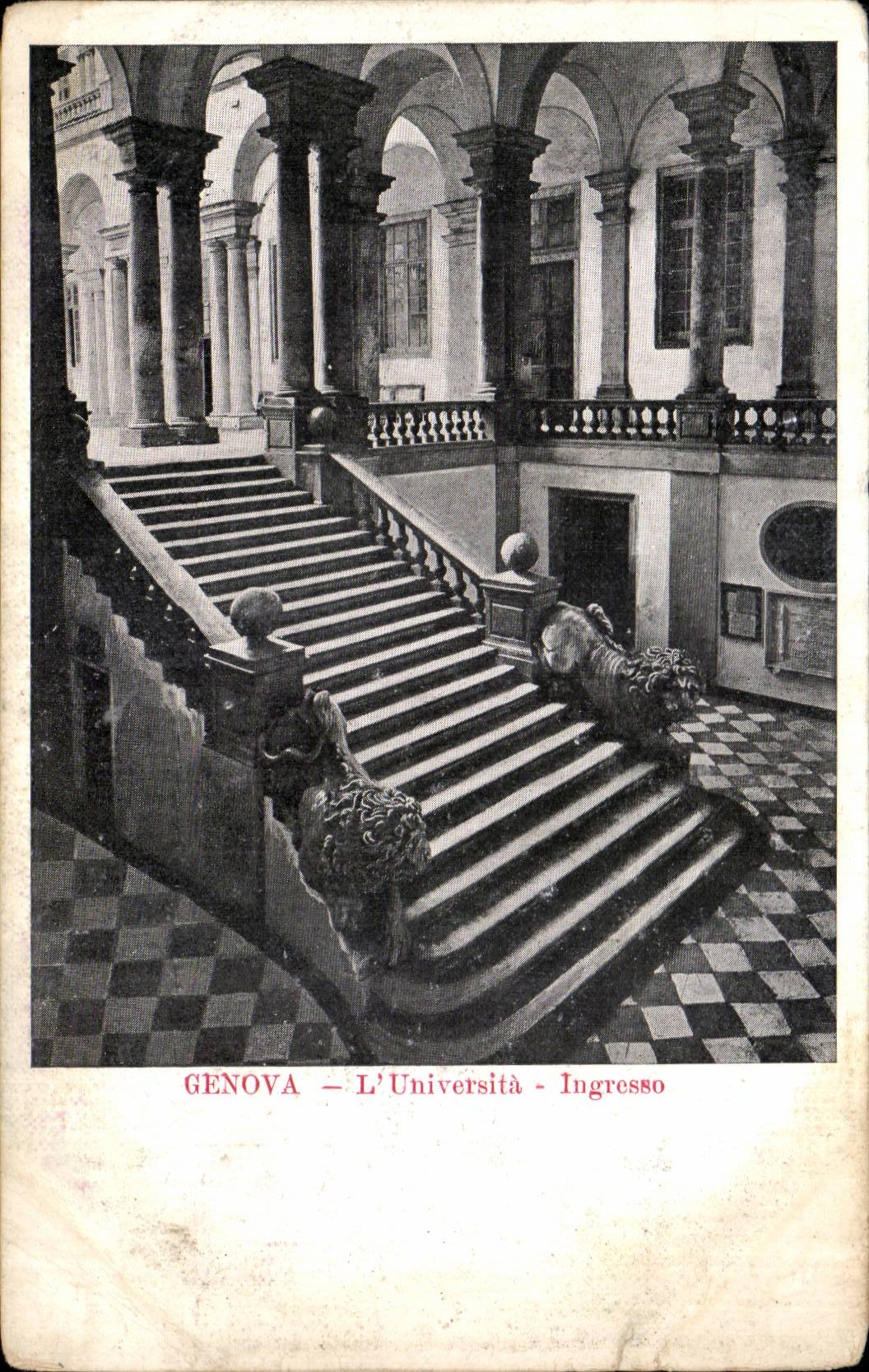CPA Italie Italia Genova L universita Ingresso
