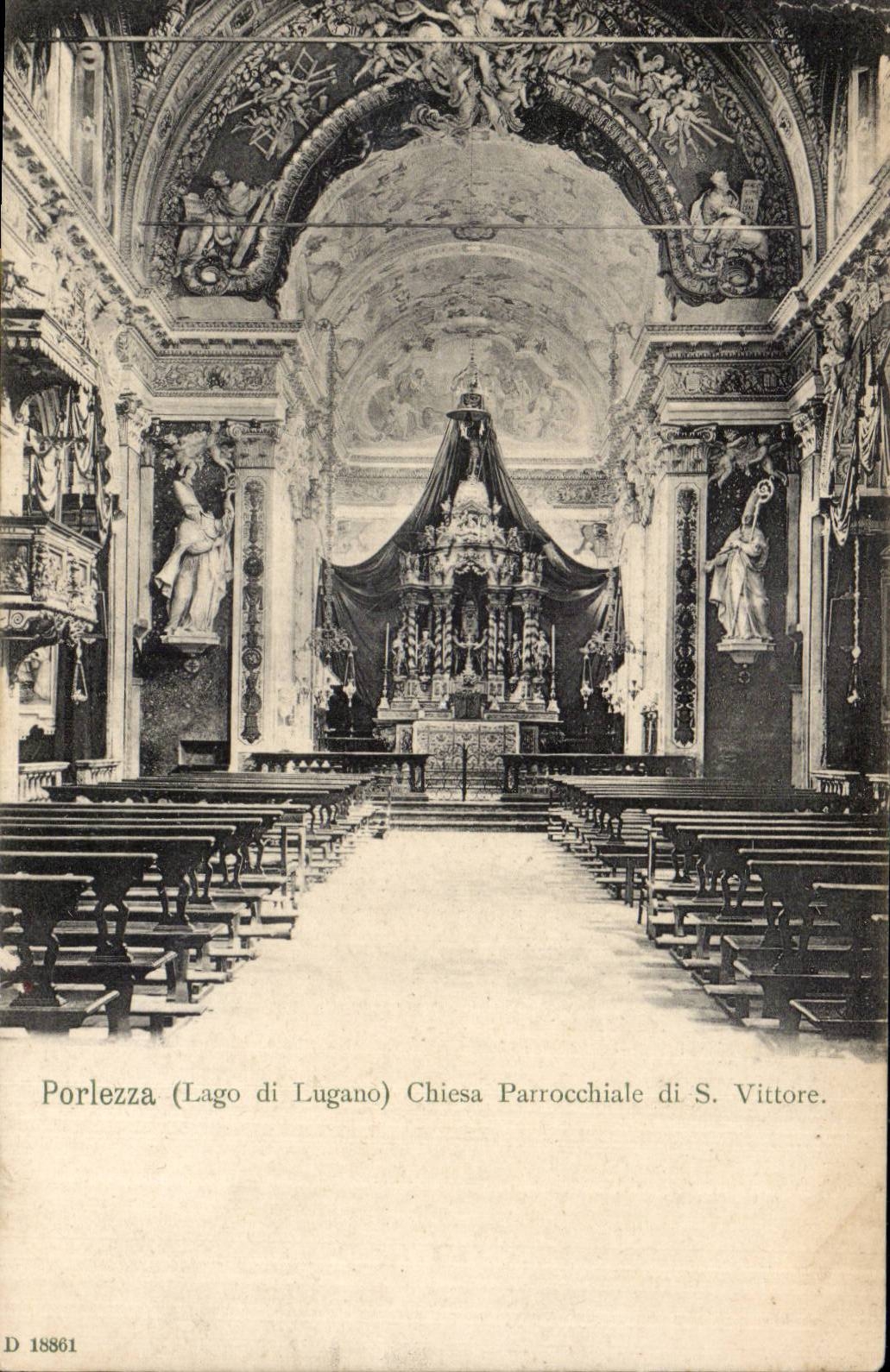 CPA Italie Italia Porlezza Chiesa Parrocchiale di S Vittore