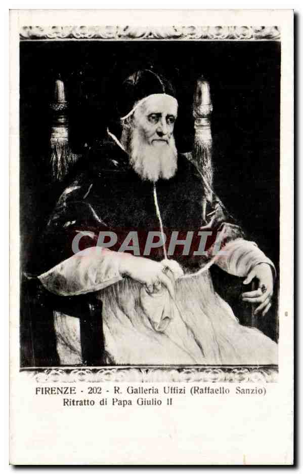 CPA Italie Italia Firenze Galleria Uffizi Riratto di Papa Giulio II