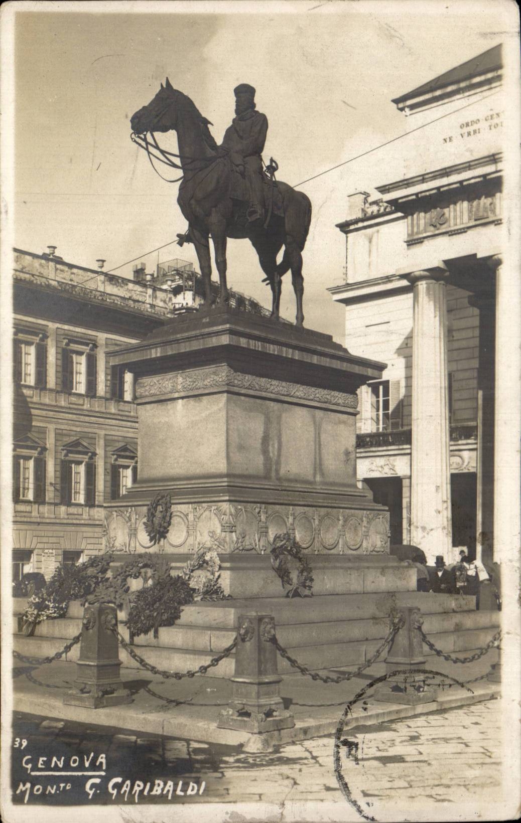 CPA Italie Italia Genova Monumento Garibaldi 