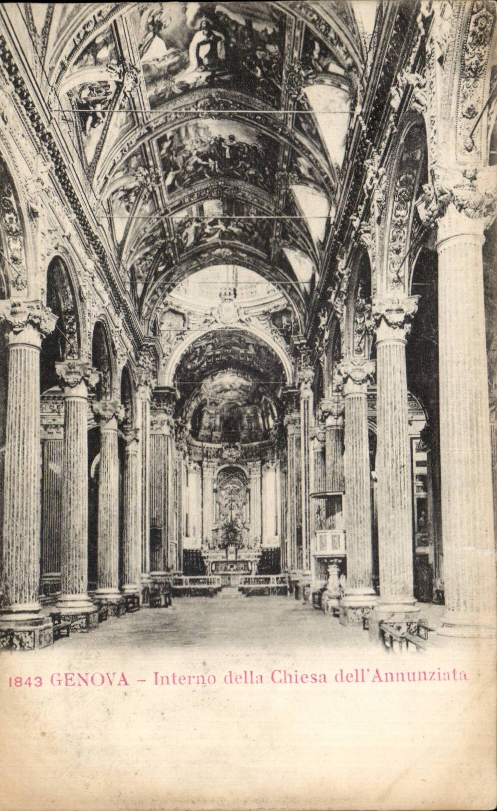 CPA Italie Italia Genova Interno della Chiesa dell Annunziata