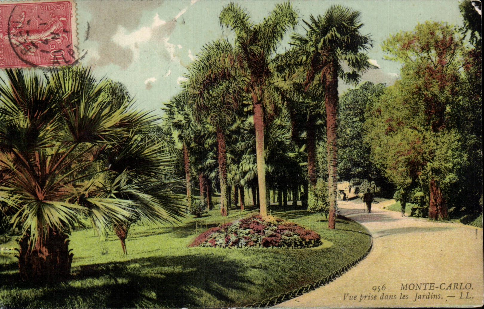 CPA Monaco Monte Carlo Vue prise dans les jardins