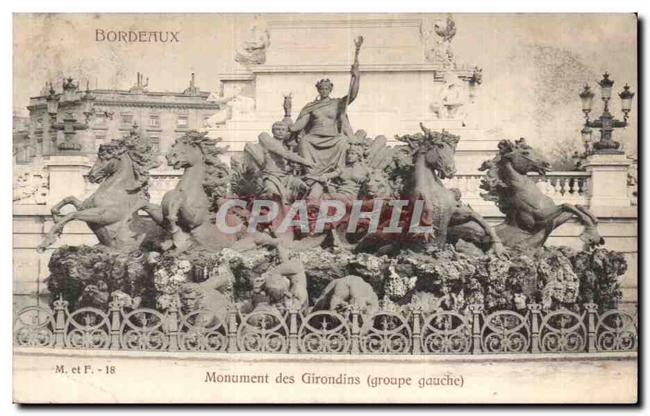 CPA Bordeaux Monument des Girondins 