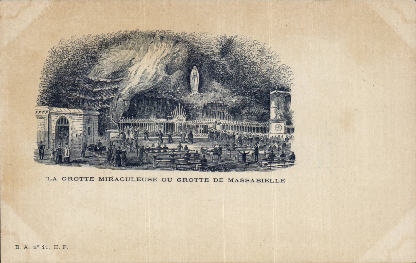 CPA La grotte miraculeuse ou grotte de Massabielle