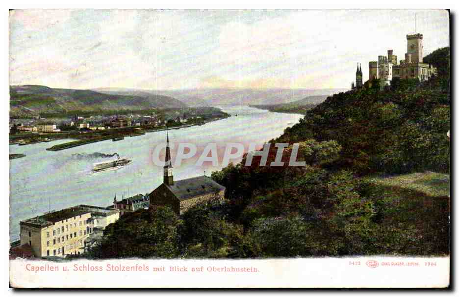 CPA Capellen u Schloss Stolzenfels mit blick auf Oberlahnstein