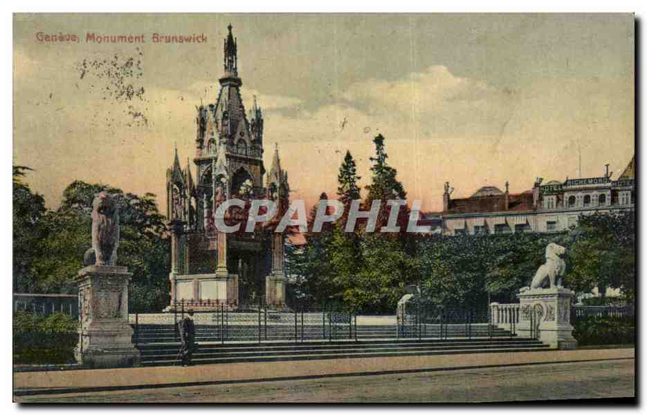 CPA Suisse Geneve Monument Brunswich