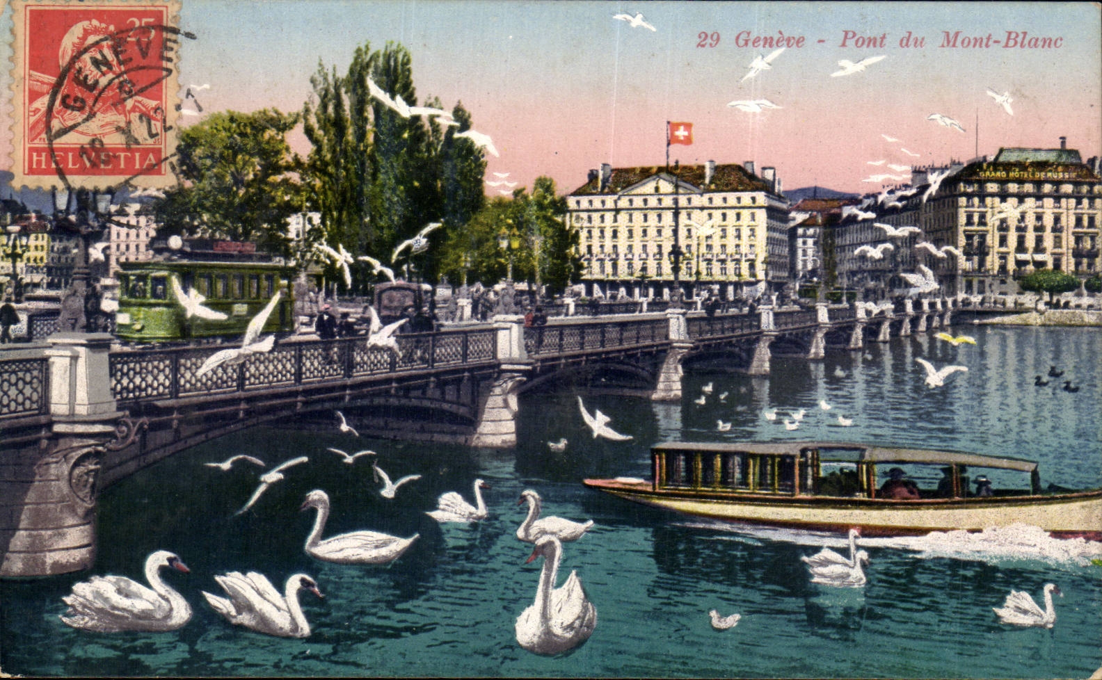 CPA Geneve Pont du Mont Blanc