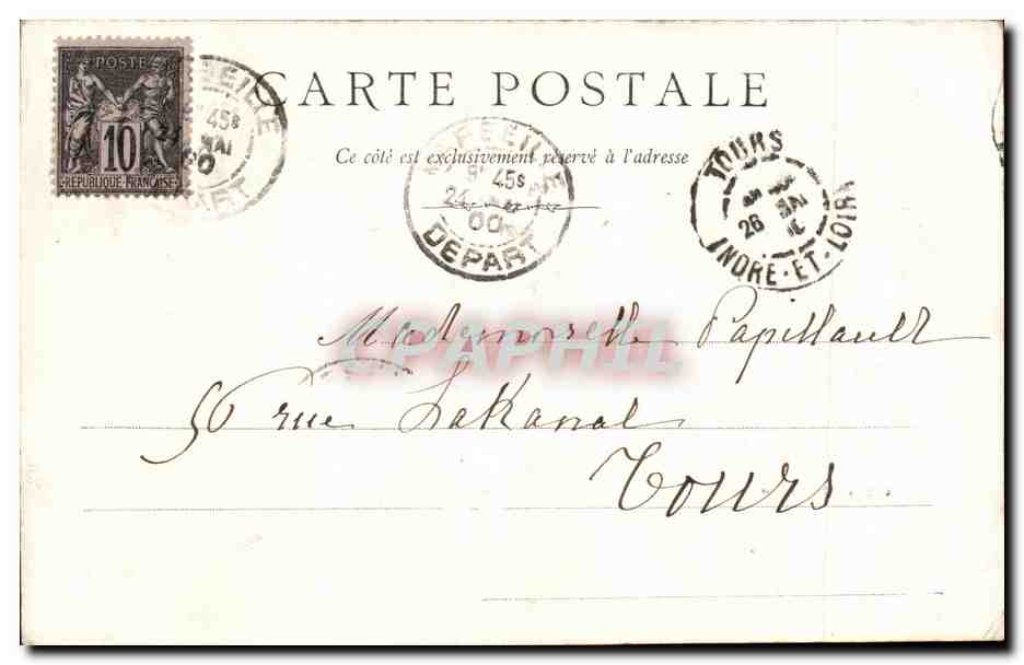 CPA Marseille Abbaye St Victor — Verso