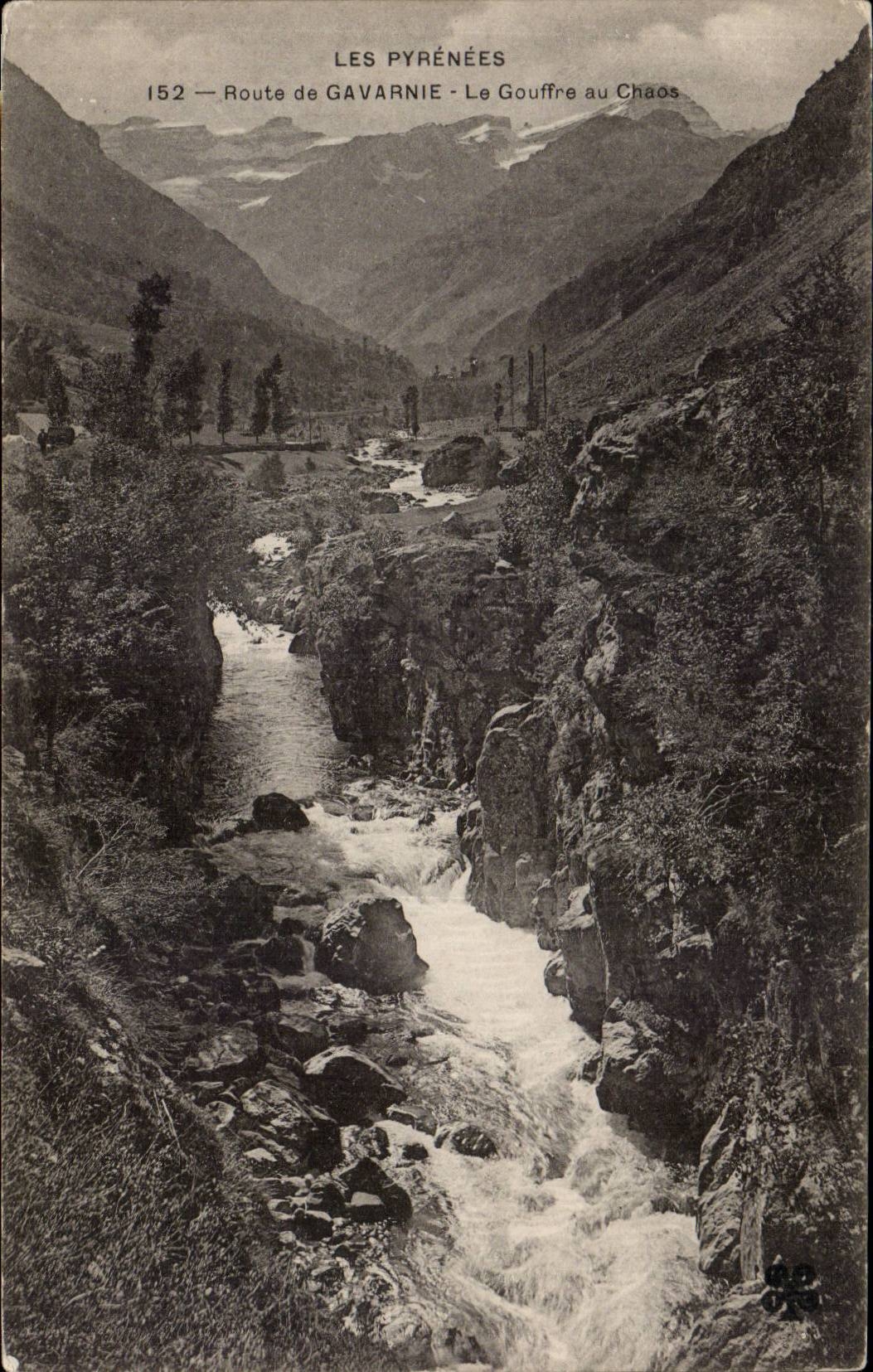 CPA Route de Gavarnie Le gouffre du chaos