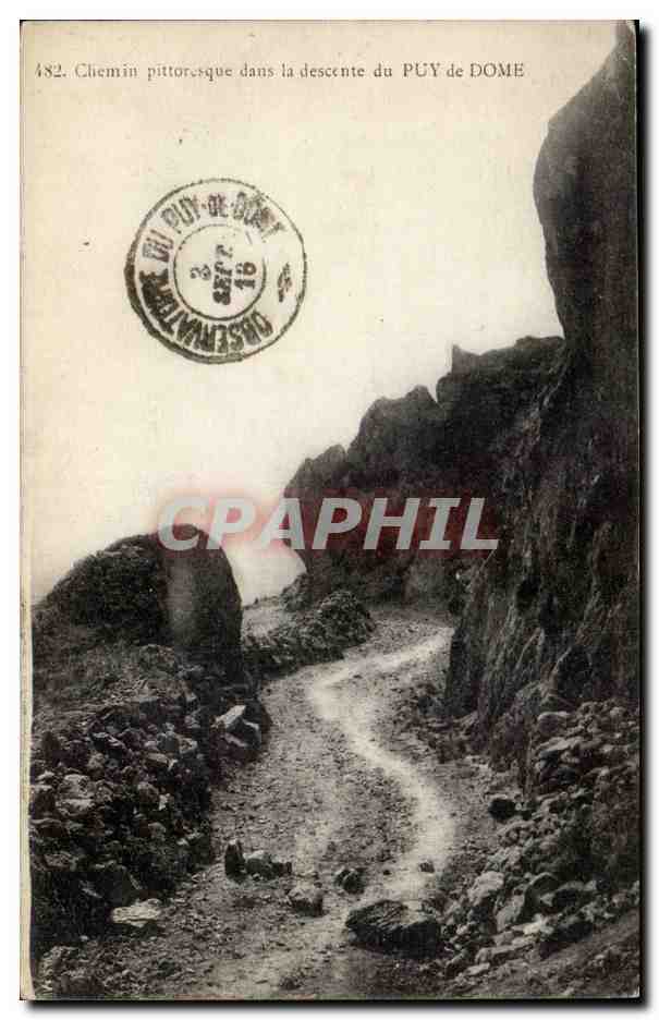 Chemin pittoresque dans la descente du PUY de DOME — n° 182 — Edit. G. d'O.