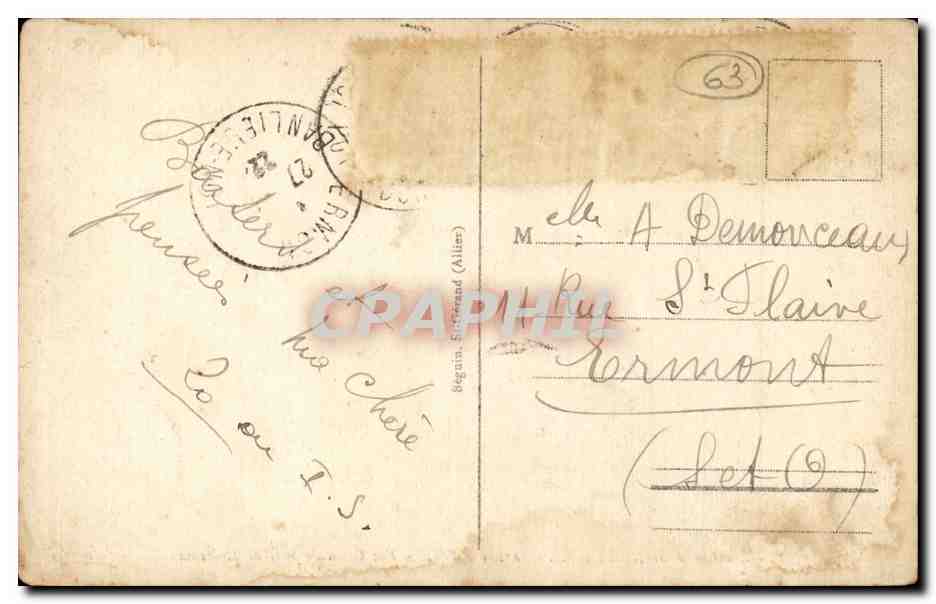 L'Auvergne pittoresque — Le Lac Pavin — Vue générale prise de Montchal — Éditeur Idéal, n° 3338 — Reverso