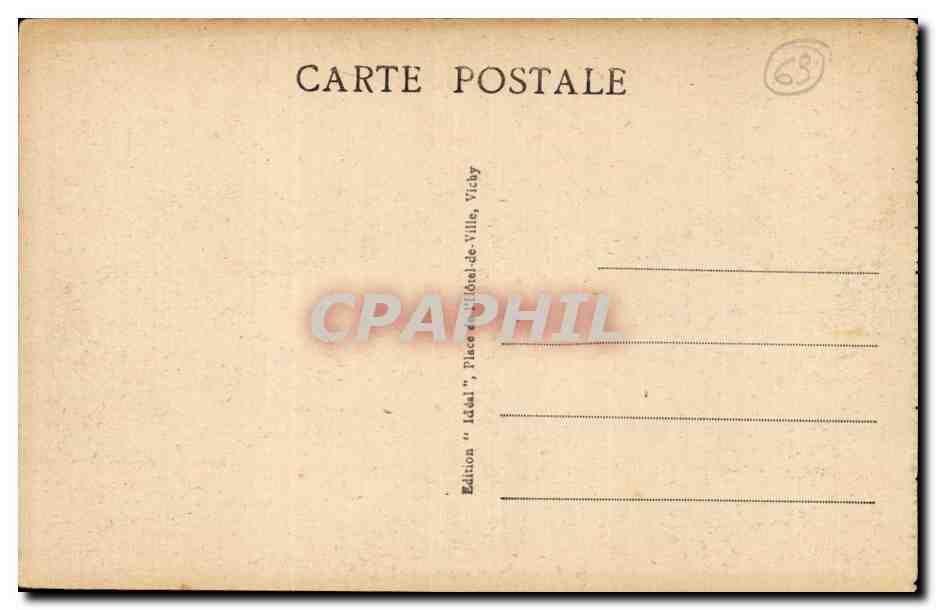 CPA Auvergne le chateau de Saillant  — Verso