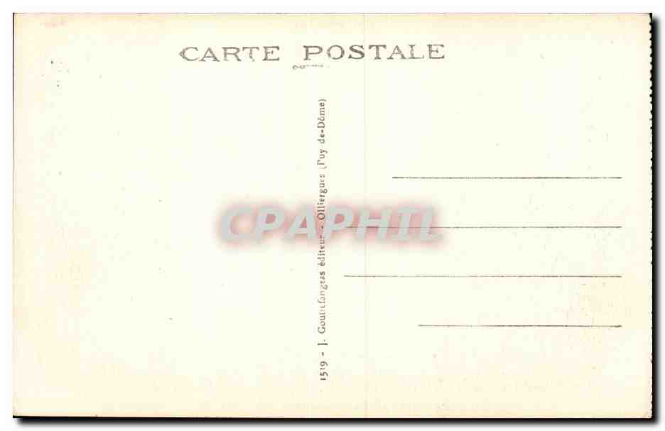 CPA Auvergne Le Mont Dore Paysage vallee d enfer — Verso