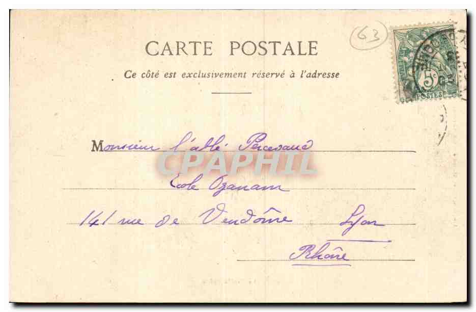 CPA Auvergne Royat la vieille eglise — Rückseite