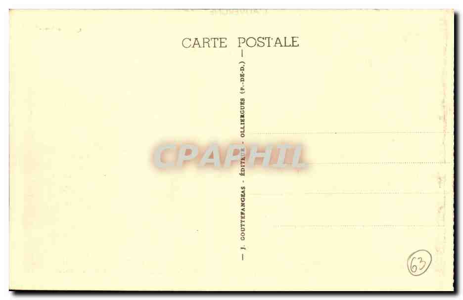 Le Puy-de-Dôme — Le Col de Ceyssat dans son nid de verdure — G.D'O. 577 — Reverso