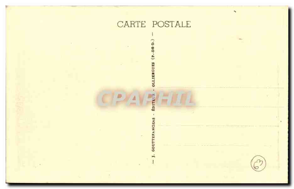 CPA Vue generale d Orcines e du Puy de Dome — Rückseite