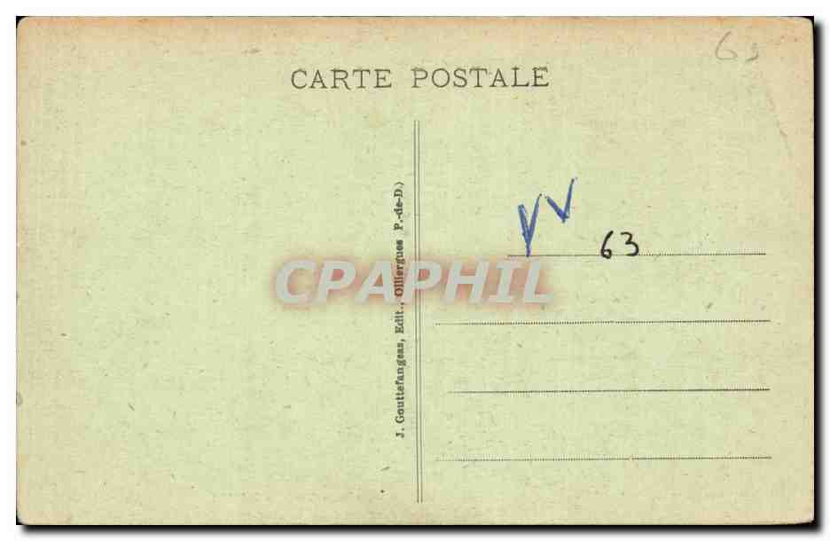CPA Auvergne Riom Cour de l hotel Arnoux de Maison rouge — Rückseite