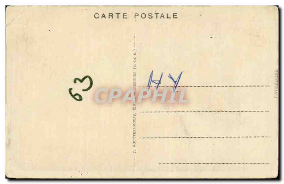 CPA Auvergne Saint Nectaire La vallee et St Nectaire le haut — Rückseite