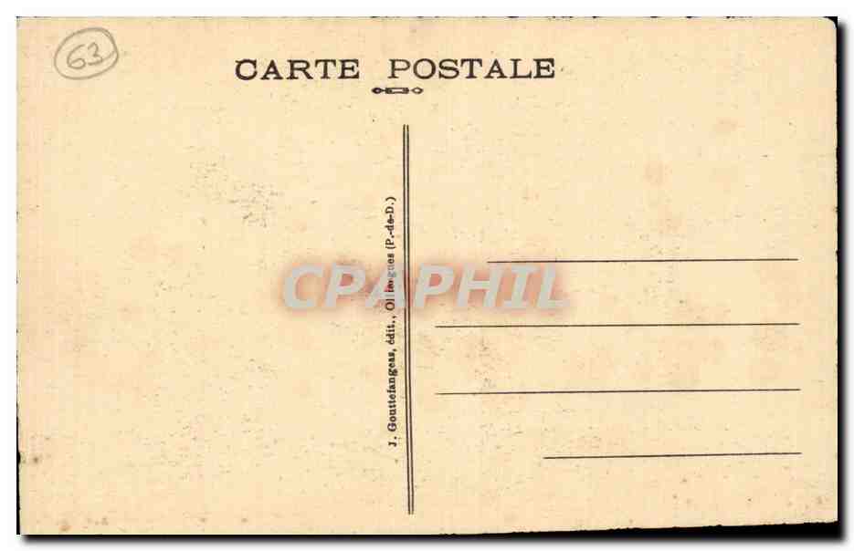CPA Auvergne Riom La tour de l horloge Beffroi du 15eme — Back