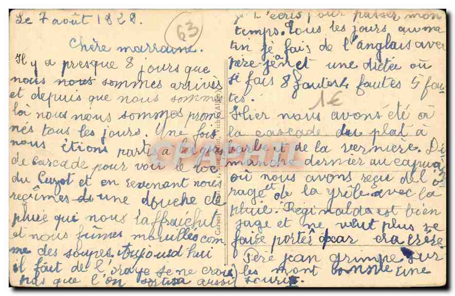 Les Roches Tuiliera et Samadoive — Vue du Mont Thure — Idéal — Verso