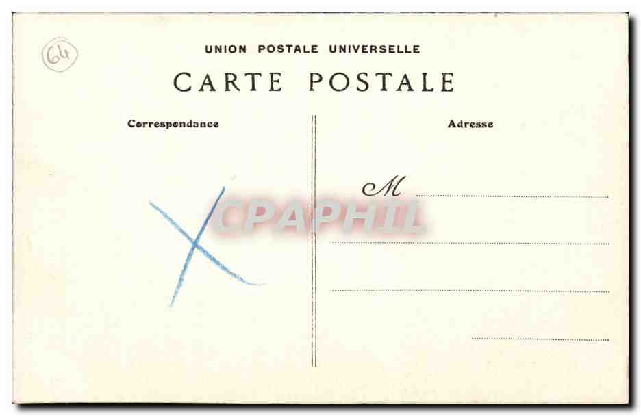CPA Biarritz Tempeteau rocher de la vierge  — Verso