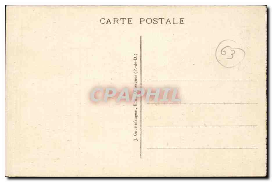 Thiers — Cascade du Creux de l'Enfer — L'Auvergne, éditeur a.d'o., n° 239 — Rückseite