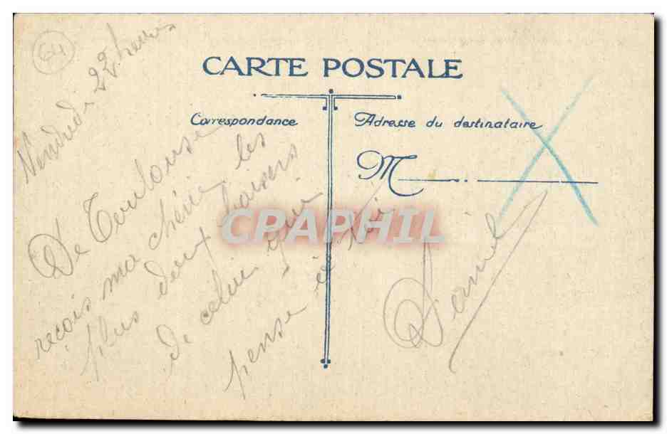 CPA Biarritz Le phare Lighthouse — Verso