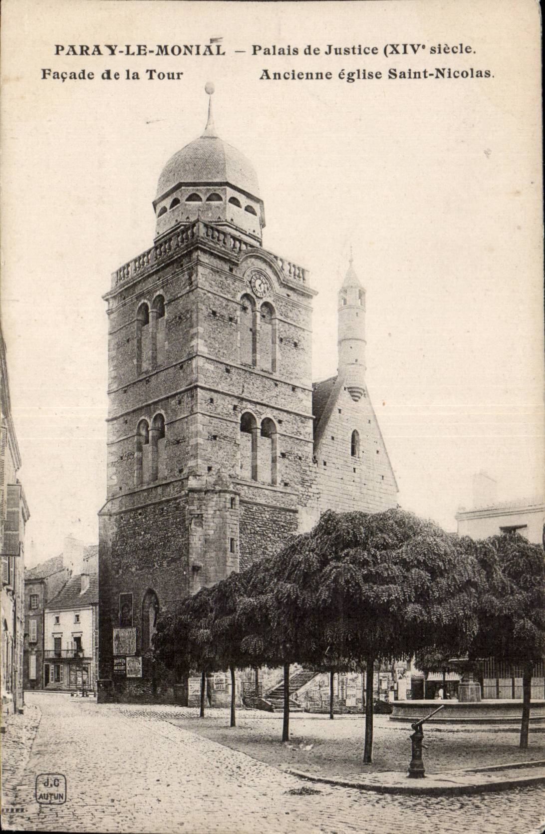 Paray-le-Monial — Façade de la Tour — Ancienne église Saint-Nicolas (XIVe siècle).