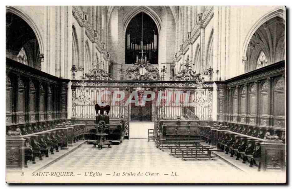 CPA Saint Riquier L eglise les stalles du choeur