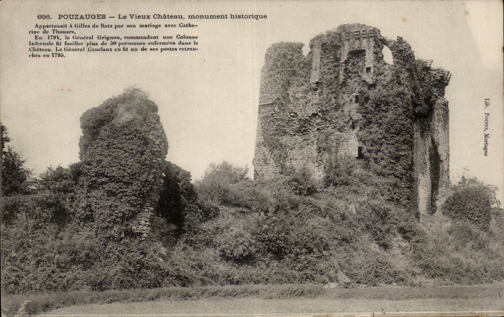 CPA Pouzaugues Le vieux chateau