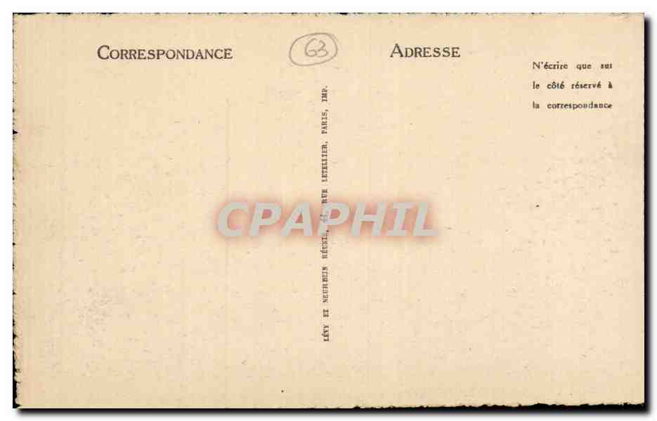 Le Puy-en-Velay — Le Rocher Saint-Michel, altitude 694 m. — LL. n° 131 — Verso
