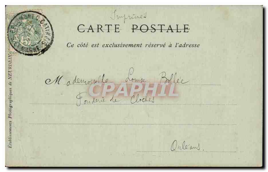 Palazzo di Fontainebleau — Fac-Simile dell'Abdizione di Napoleone I — Editore: Collections ND Phot, n° 36 — Verso