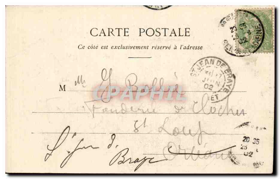 Wald von Fontainebleau - Feuerwerk (Mont Ussy) — Tibhanil, Verleger, Fontainebleau-Melun, Nr. 111 — Rückseite