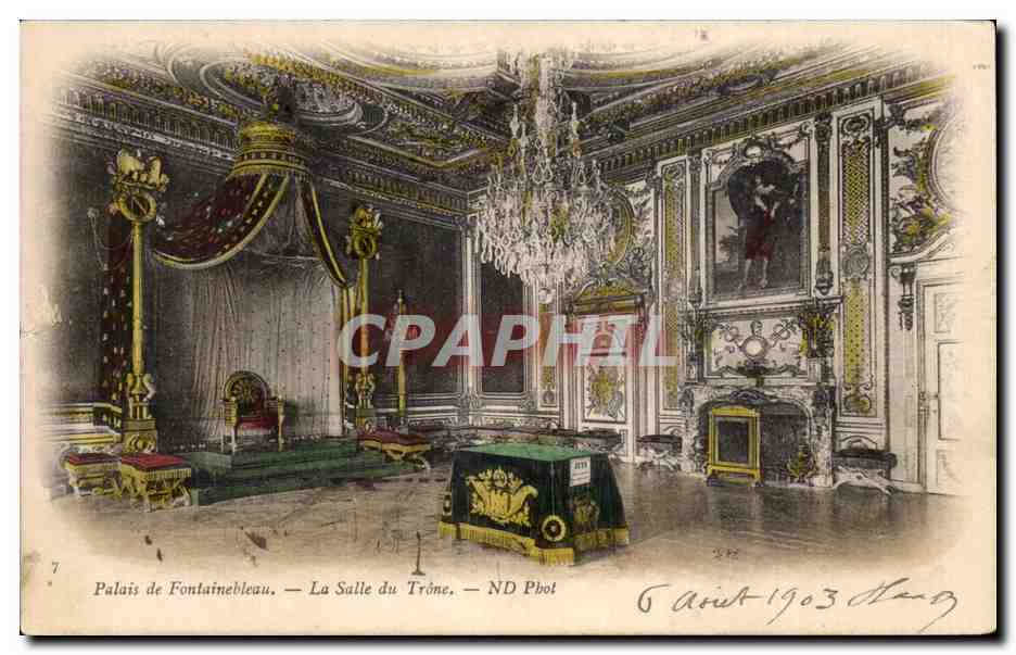 Schloss Fontainebleau — Die Thronhalle — ND Phot