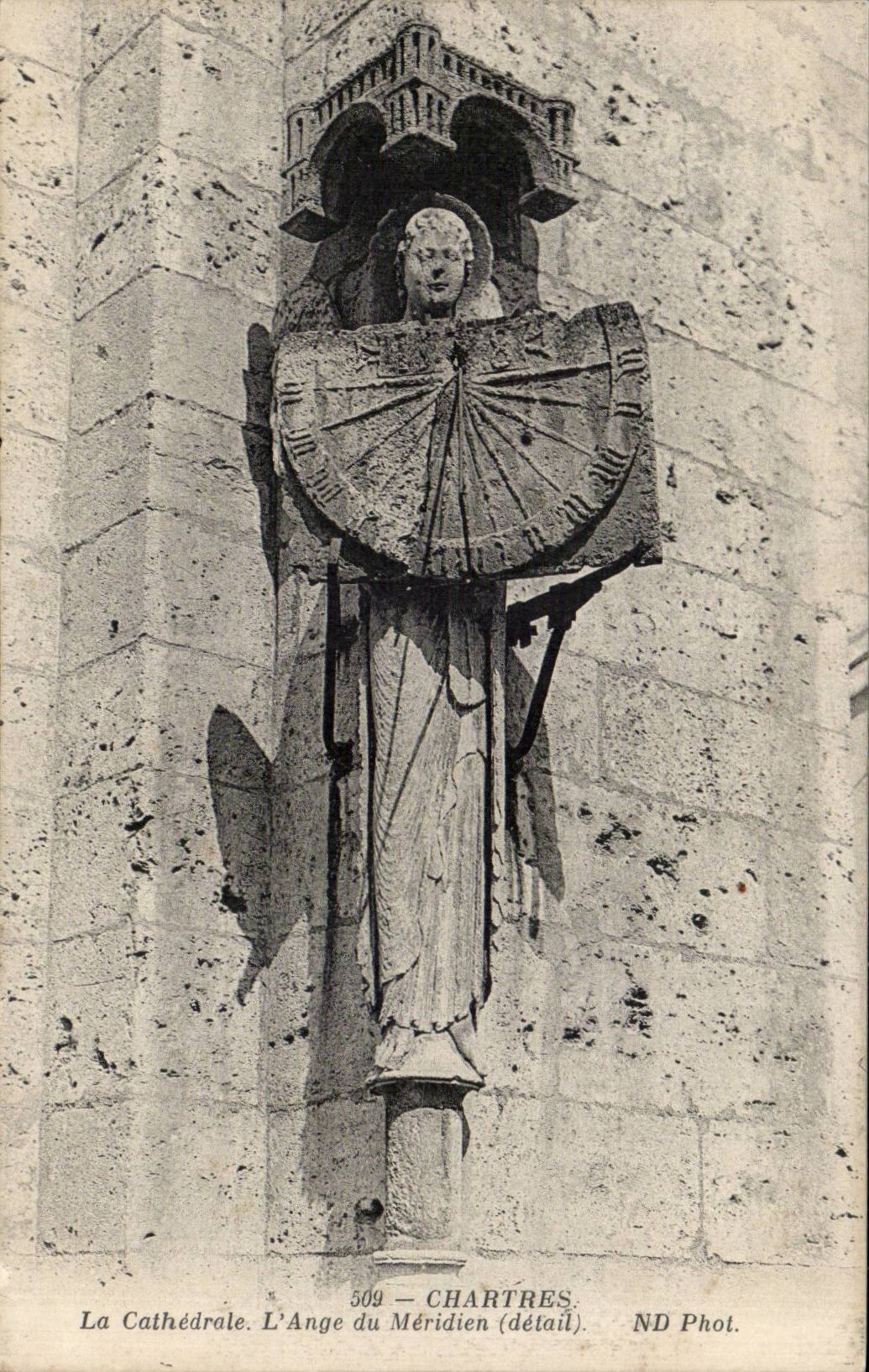 CPA Chartres La cathedrale L ange du Meridien