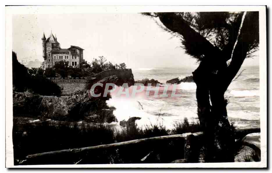 La Villa Belza à Biarritz — par gros temps — Éditions d'Art Barbérousse, n°120