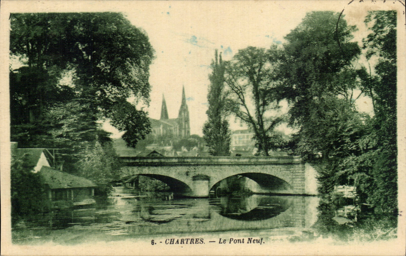 CPA Chartres Le pont neuf