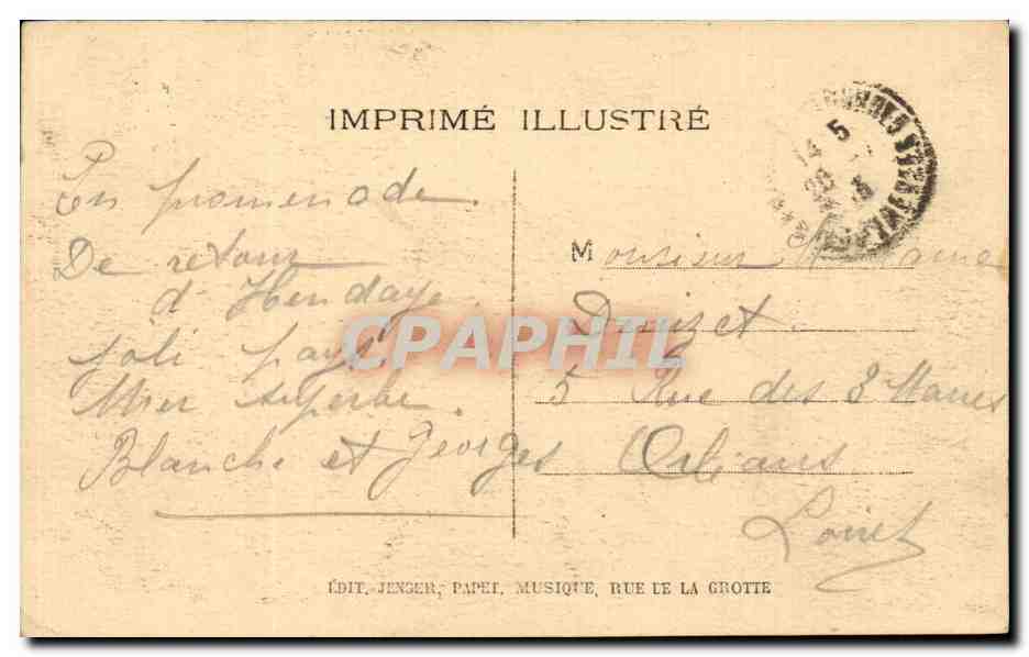 CPA Lourdes La grotte — Verso