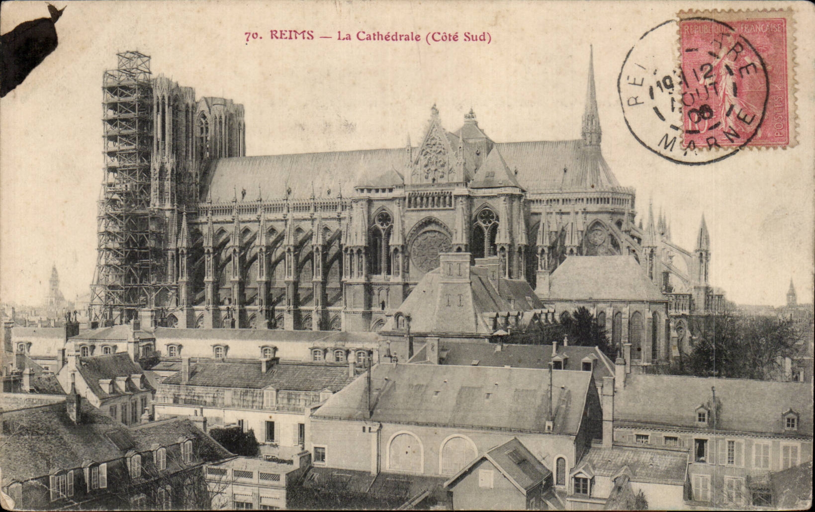 CPA Reims La cathedrale