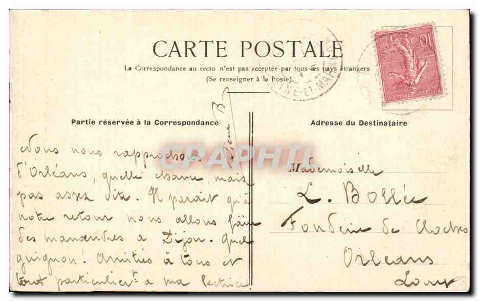 CPA Moret sur Loing Porte de Bourgogne — Verso