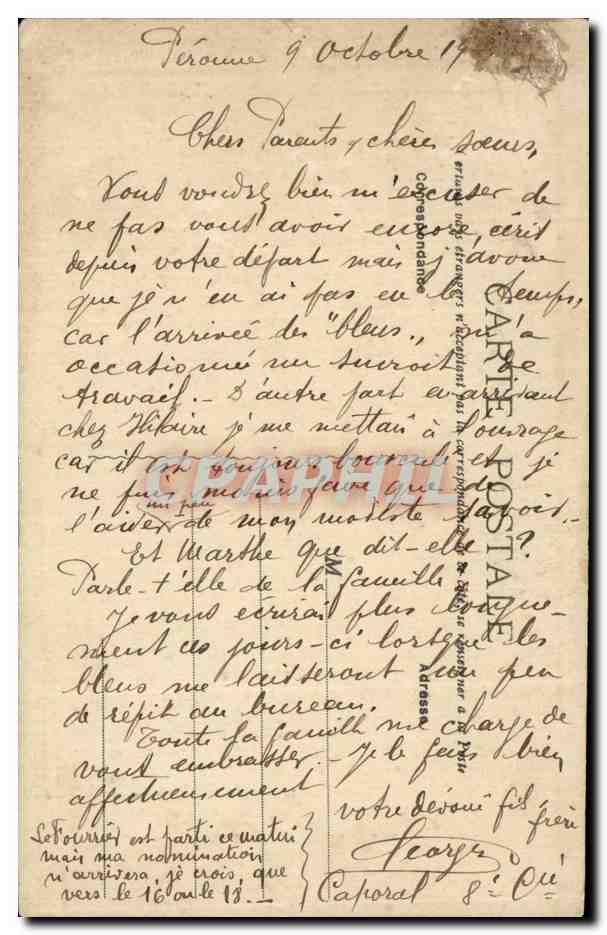CPA Peronne  — Back