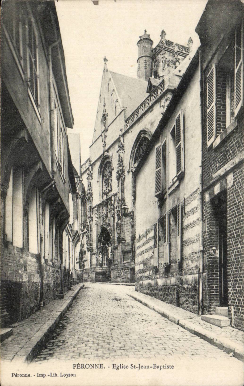 CPA Peronne Eglise St Jean Baptiste