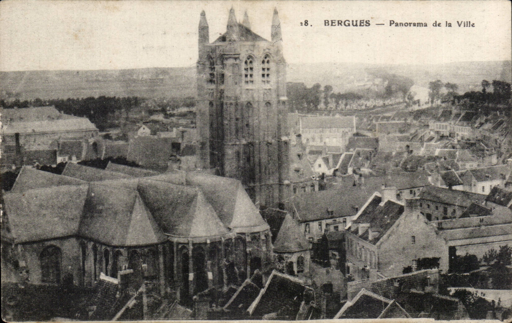 CPA Bergues Panorama de la ville